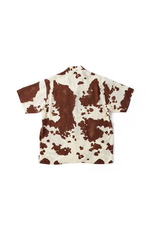 ORIGINAL PRINTED OPEN COLLAR SHIRTS (COW) Short-sleeve - 241OJ-SH05