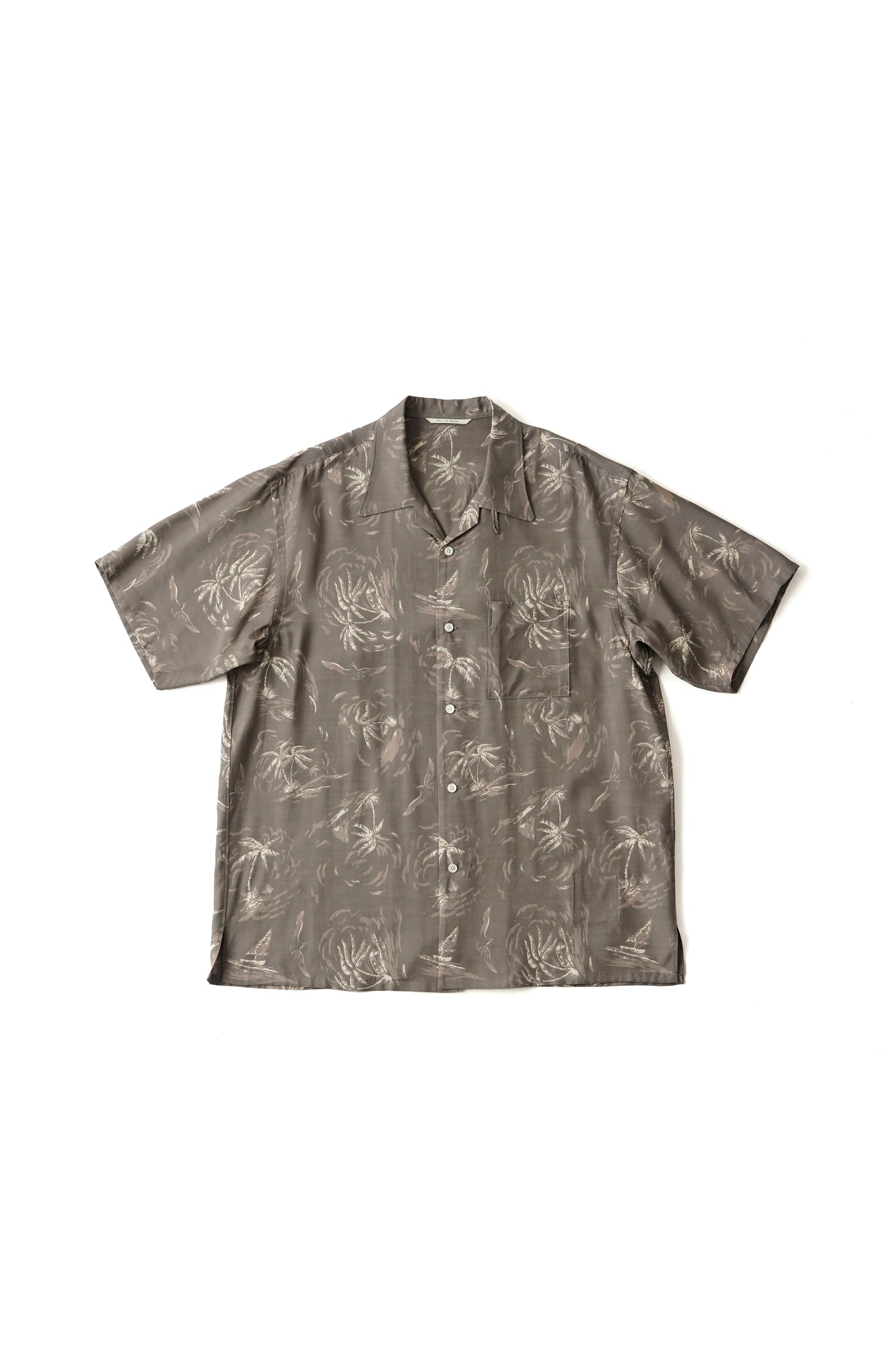 ORIGINAL PRINTED OPEN COLLAR SHIRTS (PALM TREE) Short-sleeve 