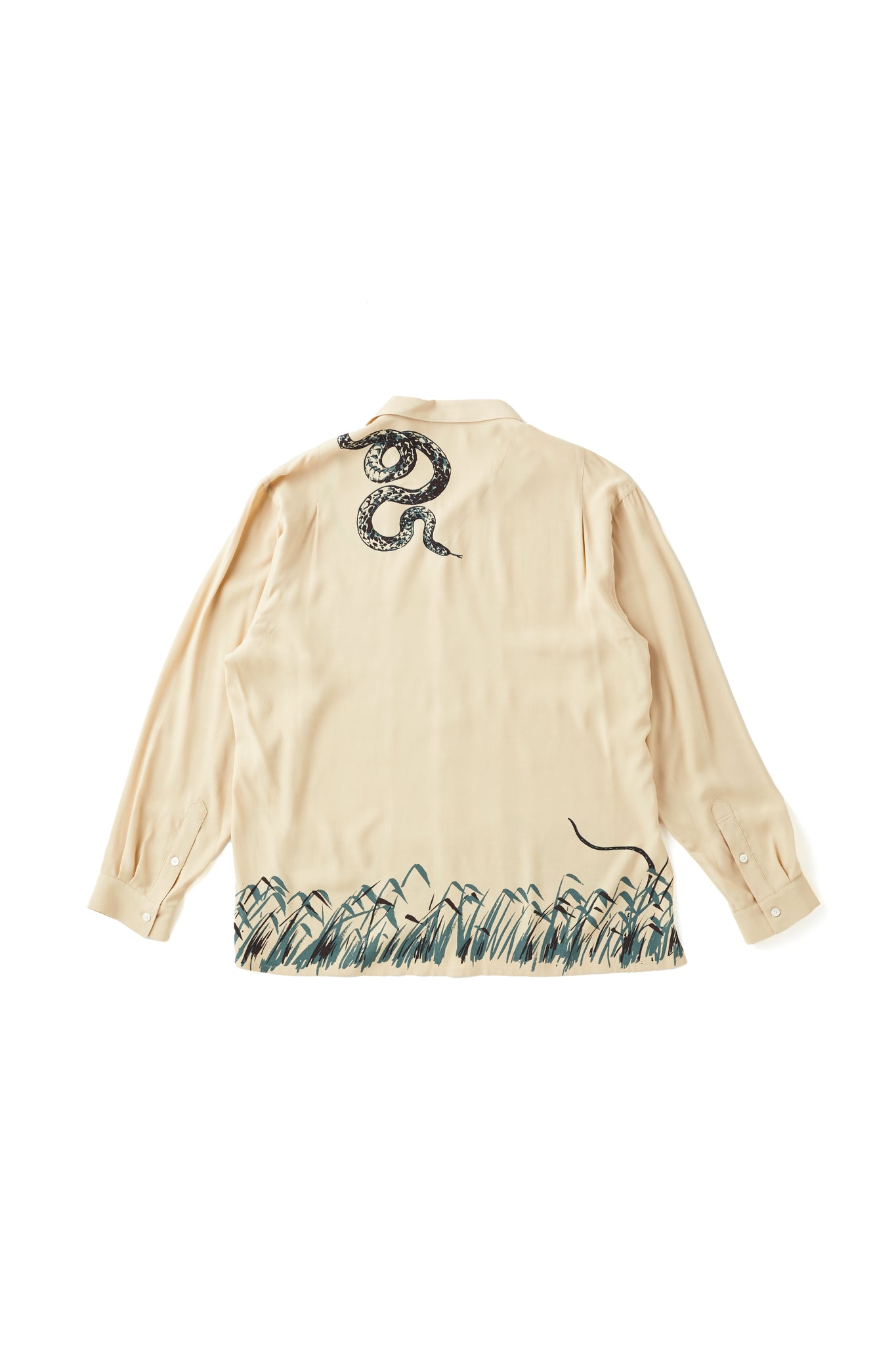 ORIGINAL PRINTED OPEN COLLAR SHIRTS “Hebi” Long-sleeve - 251OJ-SH25