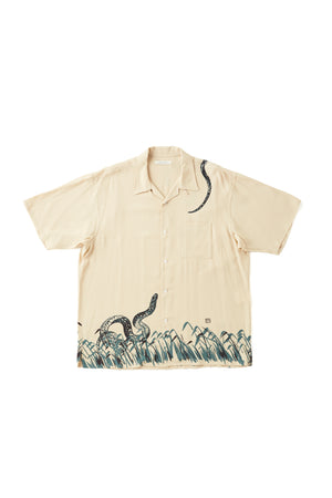 ORIGINAL PRINTED OPEN COLLAR SHIRTS “Hebi” Short-sleeve - 251OJ-SH26