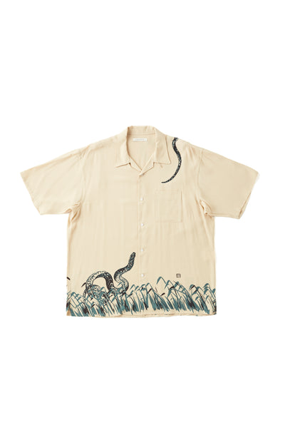ORIGINAL PRINTED OPEN COLLAR SHIRTS “Hebi” Short-sleeve - 251OJ