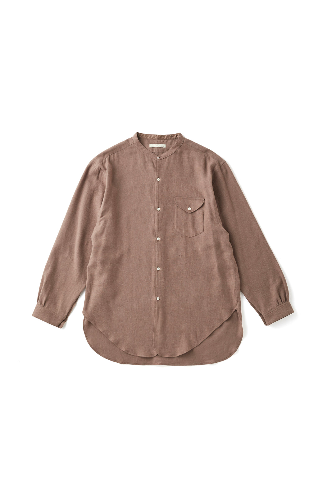 BAND COLLAR LONG TAIL SHIRTS - 252OJ-SH01