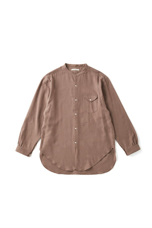 BAND COLLAR LONG TAIL SHIRTS - 252OJ-SH01