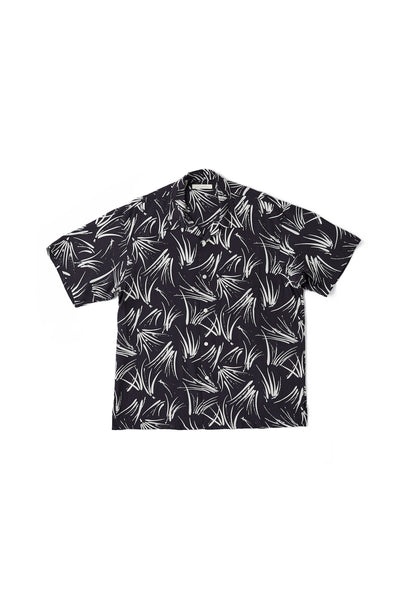 ORIGINAL PRINTED OPEN COLLAR SHIRTS(PINE NEEDLE)Short-sleeve