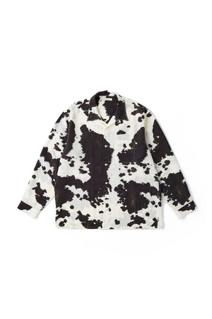 ORIGINAL PRINTED OPEN COLLAR SHIRTS (COW) Long-sleeve - 241OJ-SH01