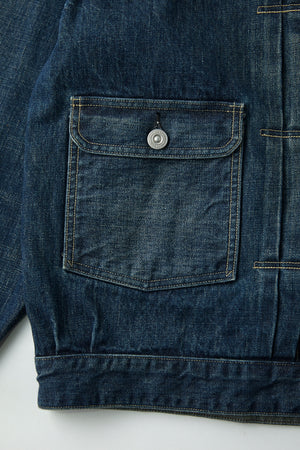 LOWER FLAP POCKET JEAN JACKET(FADE INDIGO) - 241OJ-JK05