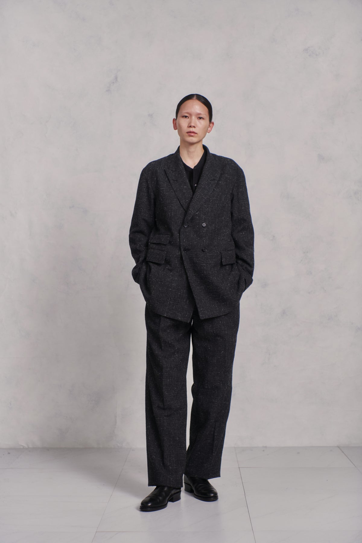 DOUBLE-PLEATED DRAPE TROUSER - 252OJ-PT01