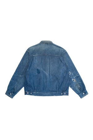 LOWER FLAP POCKET JEAN JACKET (SCAR FACE) - 241OJ-JK16