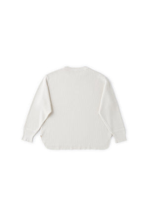 HEAVY HONEYCOMB WUFFLE CREW-NECK - 222OJ-CT04