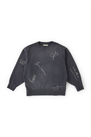 PATINA COTTON SWEAT CREW-NECK (memorial embroidery) - 231OJ-CT14