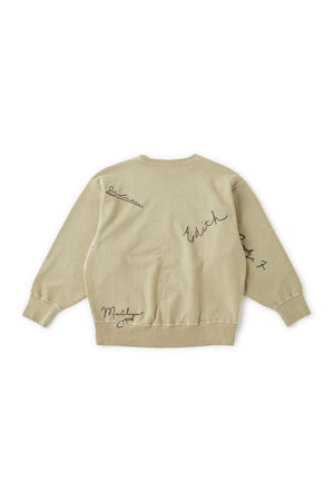 PATINA COTTON SWEAT CREW-NECK (memorial embroidery) - 231OJ-CT14