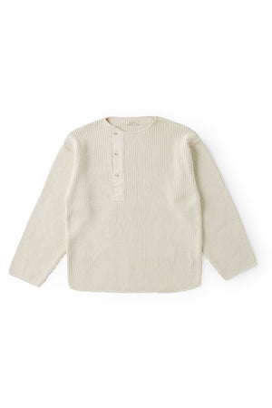 ASYMMETRY FRONT HENLY SWEATER - 231OJ-KN03