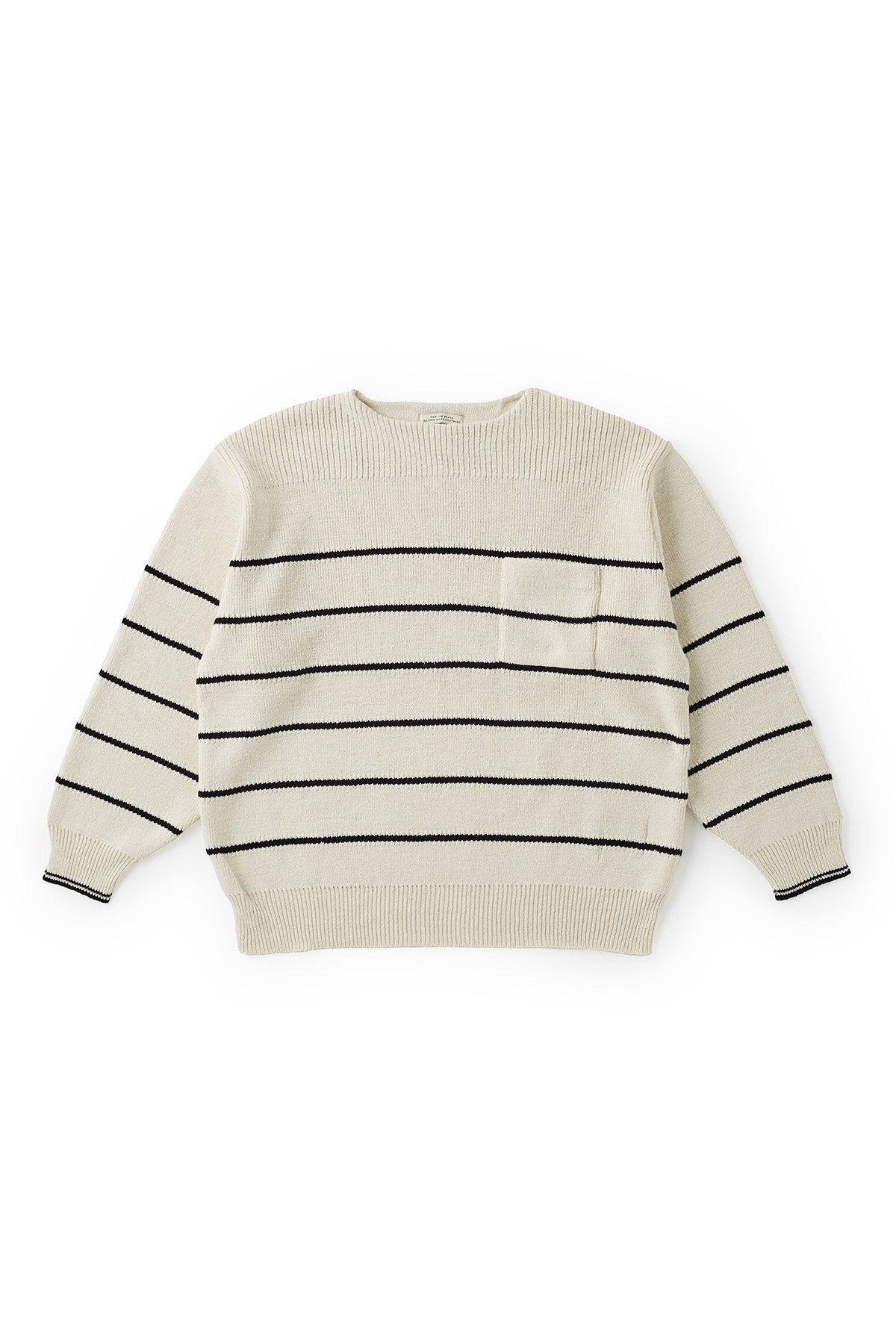 STRIPE BASQUE BOAT-NECK SWEATER - 231OJ-KN02