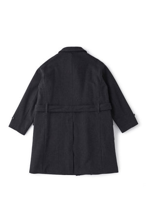 CASHMERE MELTON SADDLE COAT - 222OJ-JK08