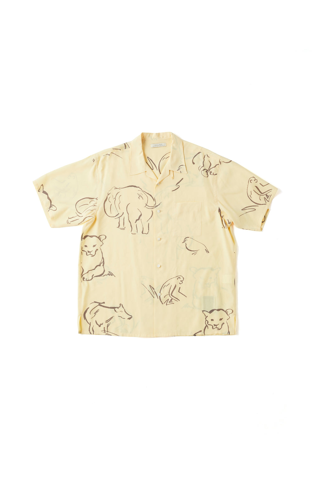 ORIGINAL PRINTED OPEN COLLAR SHIRTS (-DRAWING- short sleeve) - 201OJ-SH07