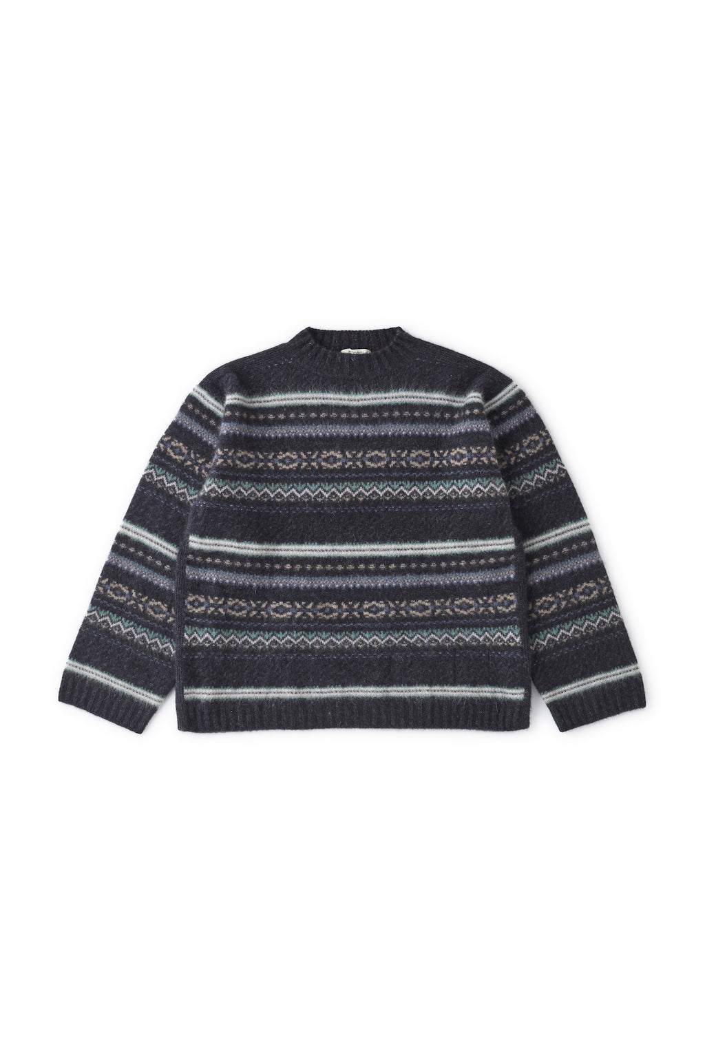 FAIR ISLE MOCK-NECK JUMPER - 222OJ-KN04