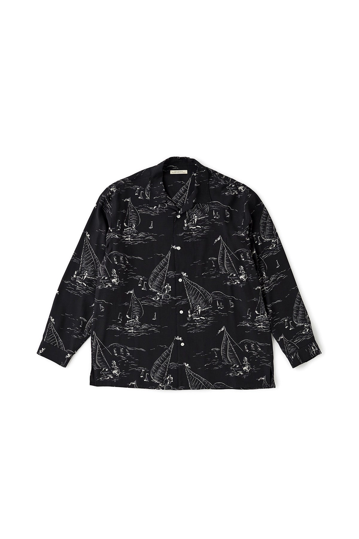 ORIGINAL PRINTED OPEN COLLAR SHIRTS (MARINE) Long-sleeve - 231OJ