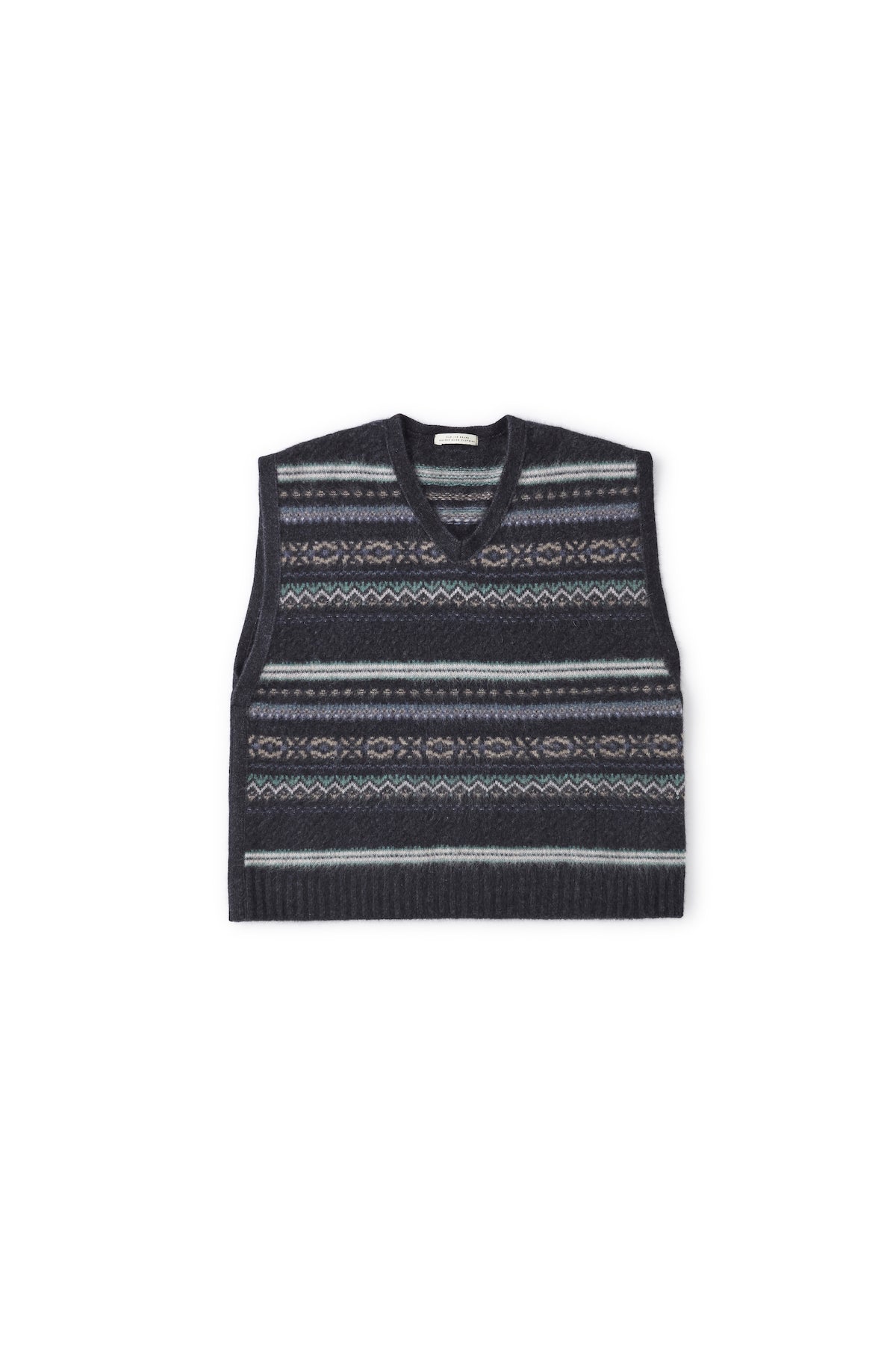 FAIR ISLE V-NECK VEST - 222OJ-KN03 – OLD JOE BRAND