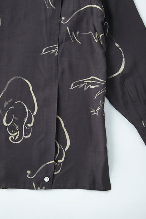 ORIGINAL PRINTED BAND COLLAR SHIRTS (DRAWING) - 221OJ-SH16