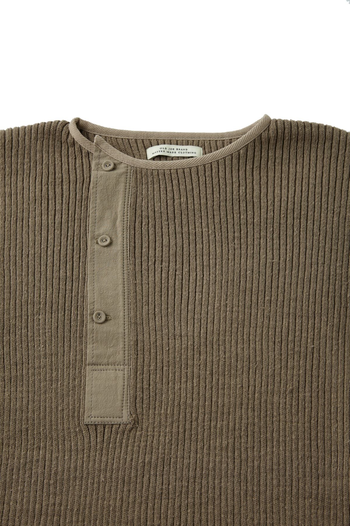 ASYMMETRY FRONT HENLY SWEATER - 231OJ-KN03